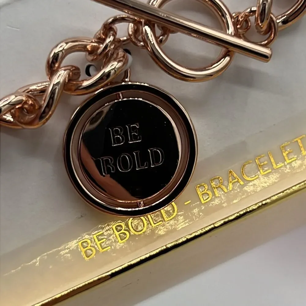 BRAND NEW CAROLEE‎ BE BOLD ROSE GOLD FLOATING BRACELET D2